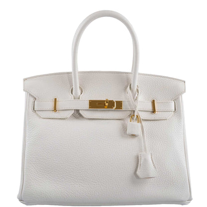 Hermes Birkin 30 White Clemence with Gold Hardware - 2016, X - image 1