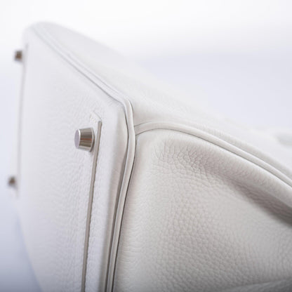 Hermès Birkin 30 White Clemence with Palladium Hardware - 2016, X - photo 10