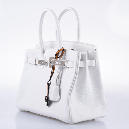 Hermès Birkin 30 White Clemence with Palladium Hardware - 2016, X - photo 6
