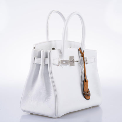 Hermès Birkin 30 White Clemence with Palladium Hardware - 2016, X - photo 7