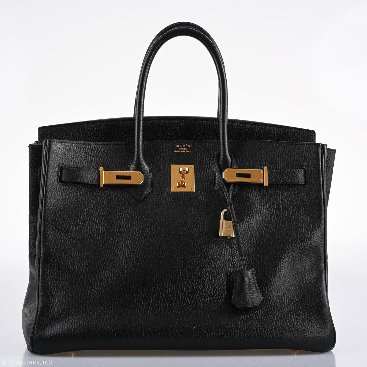 Hermès Birkin 35 Black Ardenne Gold Hardware - C Square - photo 10