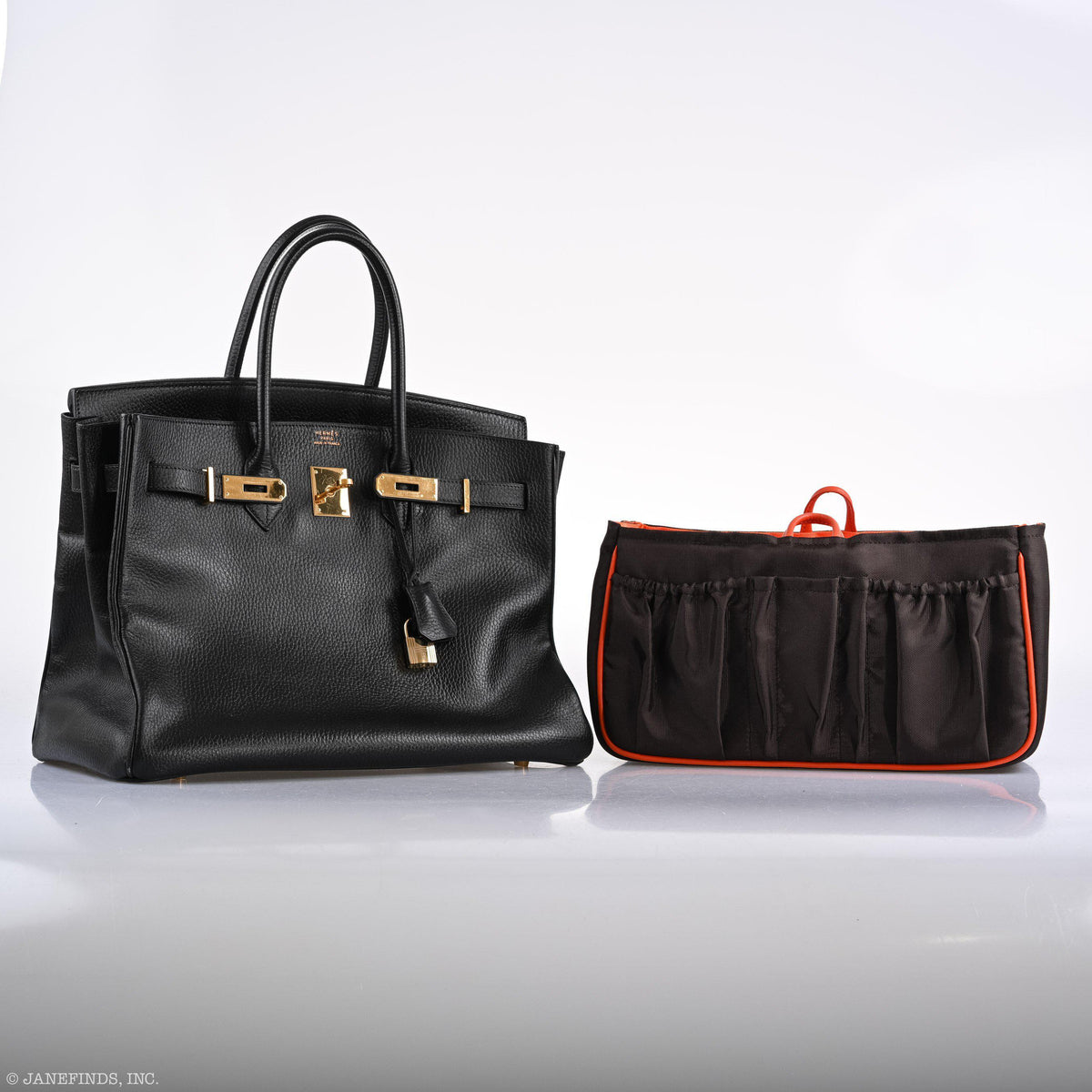 Hermès Birkin 35 Black Ardenne Gold Hardware - C Square - photo 12