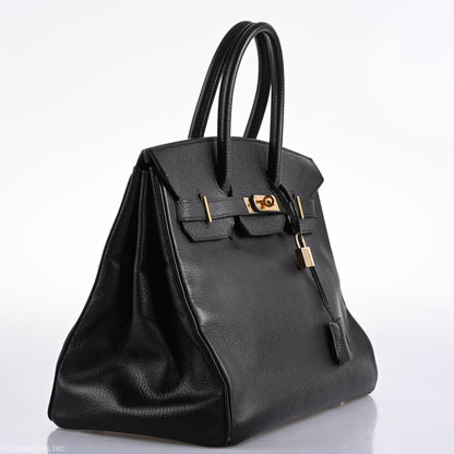 Hermès Birkin 35 Black Ardenne Gold Hardware - C Square - photo 2