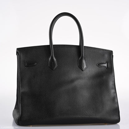 Hermès Birkin 35 Black Ardenne Gold Hardware - C Square - photo 4