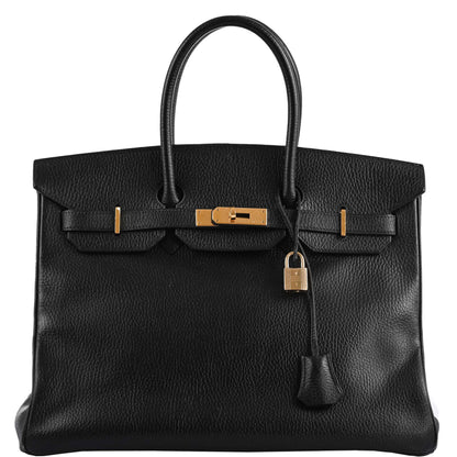 Hermès Birkin 35 Black Ardenne Gold Hardware - C Square - photo 1