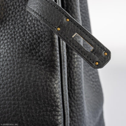 Hermès Birkin 35 Black Clemence Leather Gold Hardware - Square N - photo 12