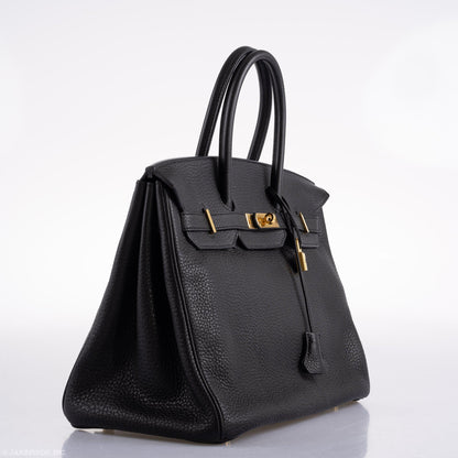 Hermès Birkin 35 Black Clemence Leather Gold Hardware - Square N - photo 3