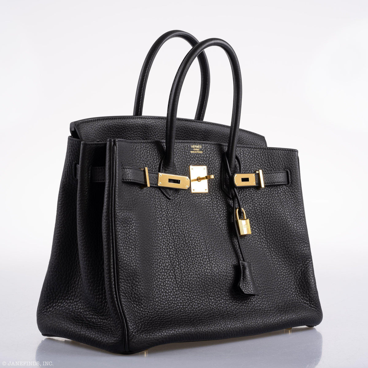 Hermès Birkin 35 Black Clemence Leather Gold Hardware - Square N - photo 5