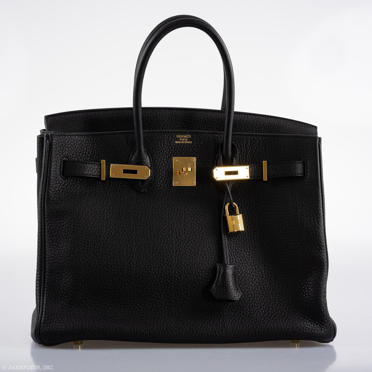 Hermès Birkin 35 Black Clemence Leather Gold Hardware - Square N - photo 8