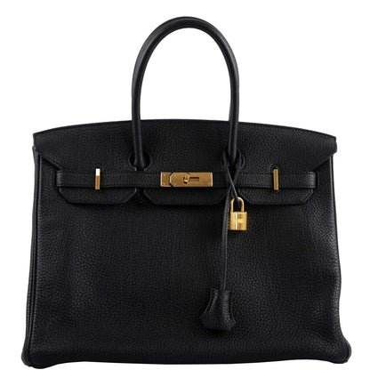 Hermès Birkin 35 Black Clemence Leather Gold Hardware - Square N - photo 1