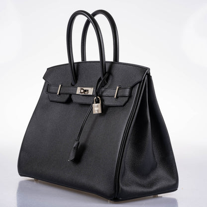 Hermès Birkin 35 Black Epsom leather Palladium Hardware - 2017, A - photo 3