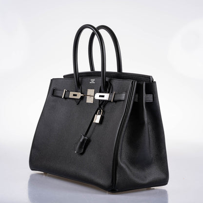 Hermès Birkin 35 Black Epsom leather Palladium Hardware - 2017, A - photo 7