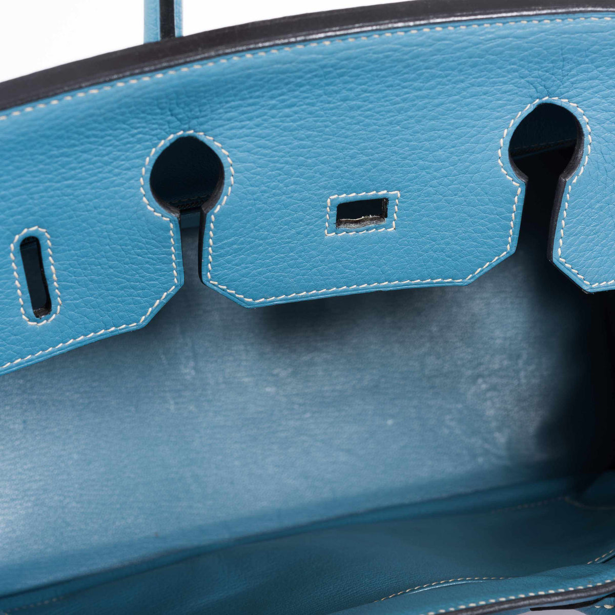 Hermes Birkin 35 Blue Jean Togo with Palladium Hardware - 2008, K Square - image 6
