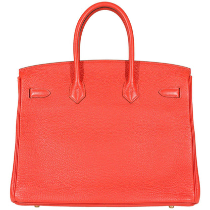 Hermes Birkin 35 Capucine Togo leather Gold Hardware - 2011, O Square - image 4