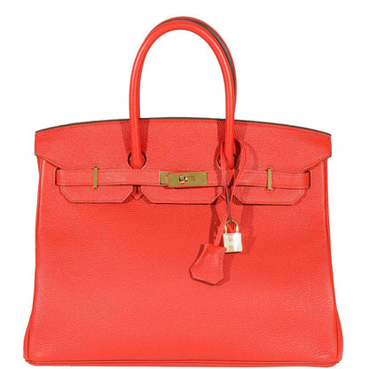 Hermes Birkin 35 Capucine Togo leather Gold Hardware - 2011, O Square - image 1