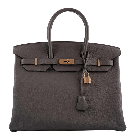 Hermès Birkin 35 Etain Togo with Rose Gold Hardware - 2021, Z - photo 1