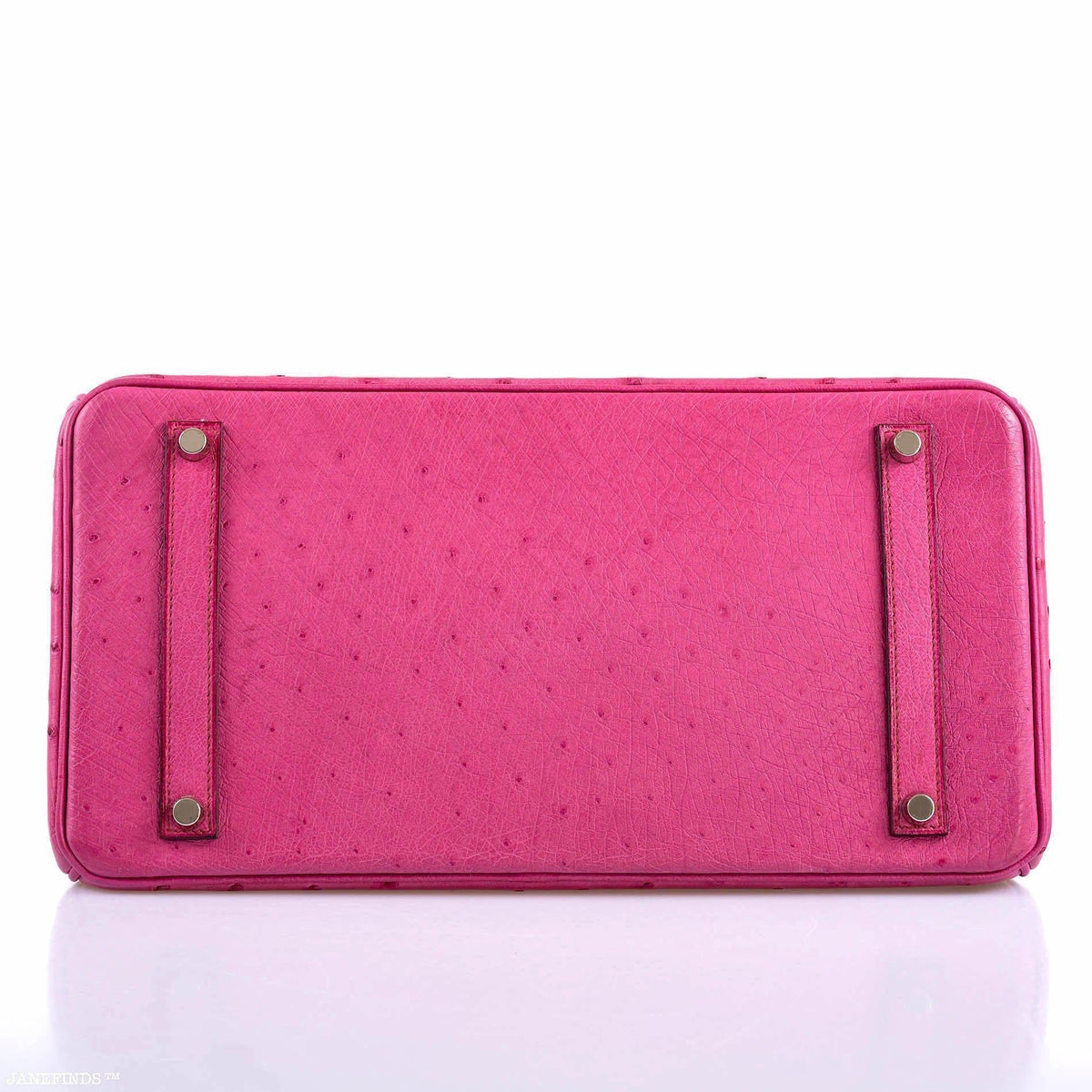 Hermes Birkin 35 Fuchsia Ostrich with Palladium Hardware - 2004, H Square - image 6