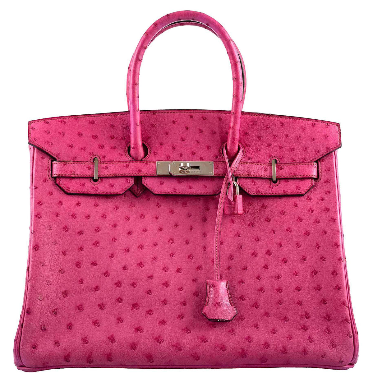 Hermes Birkin 35 Fuchsia Ostrich with Palladium Hardware - 2004, H Square - image 1