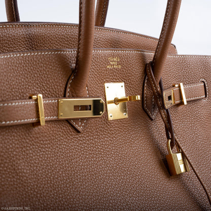Hermès Birkin 35 Gold Togo Gold Hardware - Square O - photo 4