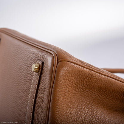 Hermès Birkin 35 Gold Togo Gold Hardware - Square O - photo 7