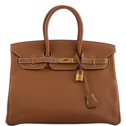 Hermès Birkin 35 Gold Togo Gold Hardware - Square O - photo 1
