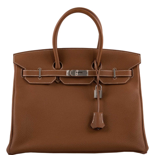Hermès Birkin 35 Gold Togo with Palladium Hardware - 2014, R Square - photo 1