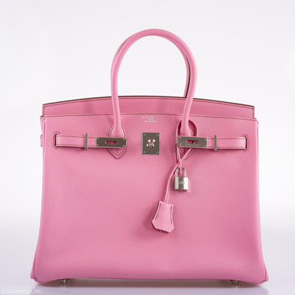 Hermes Birkin 35 HSS 5P Bubblegum Epsom with Palladium Hardware - 2012, P Square - image 4