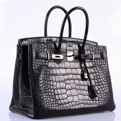 Hermès Birkin 35 SO Black Matte Alligator PVD Hardware - 2011, O Square - photo 10