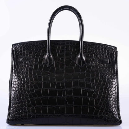 Hermès Birkin 35 SO Black Matte Alligator PVD Hardware - 2011, O Square - photo 11