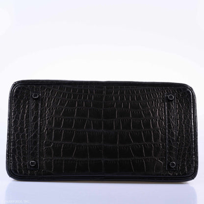 Hermès Birkin 35 SO Black Matte Alligator PVD Hardware - 2011, O Square - photo 12