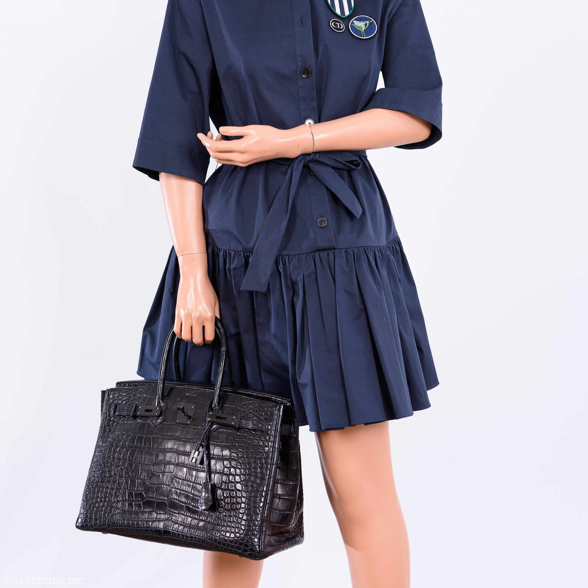 Hermès Birkin 35 SO Black Matte Alligator PVD Hardware - 2011, O Square - photo 2