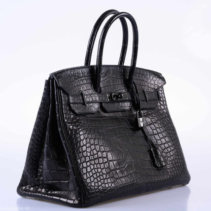 Hermès Birkin 35 SO Black Matte Alligator PVD Hardware - 2011, O Square - photo 7