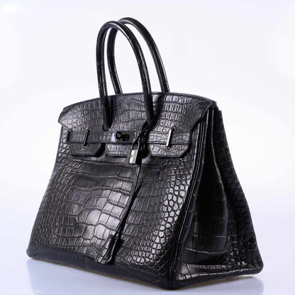 Hermès Birkin 35 SO Black Matte Alligator PVD Hardware - 2011, O Square - photo 8