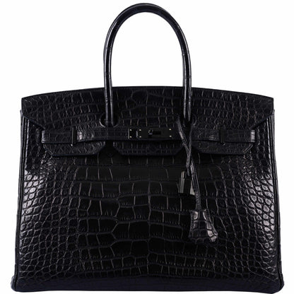 Hermès Birkin 35 SO Black Matte Alligator PVD Hardware - 2011, O Square - photo 1