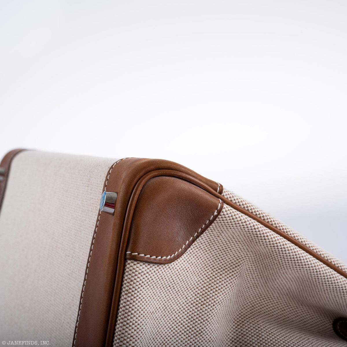 Hermès Birkin 35 Toile & Barenia with Palladium Hardware - 2009, M Square - photo 10