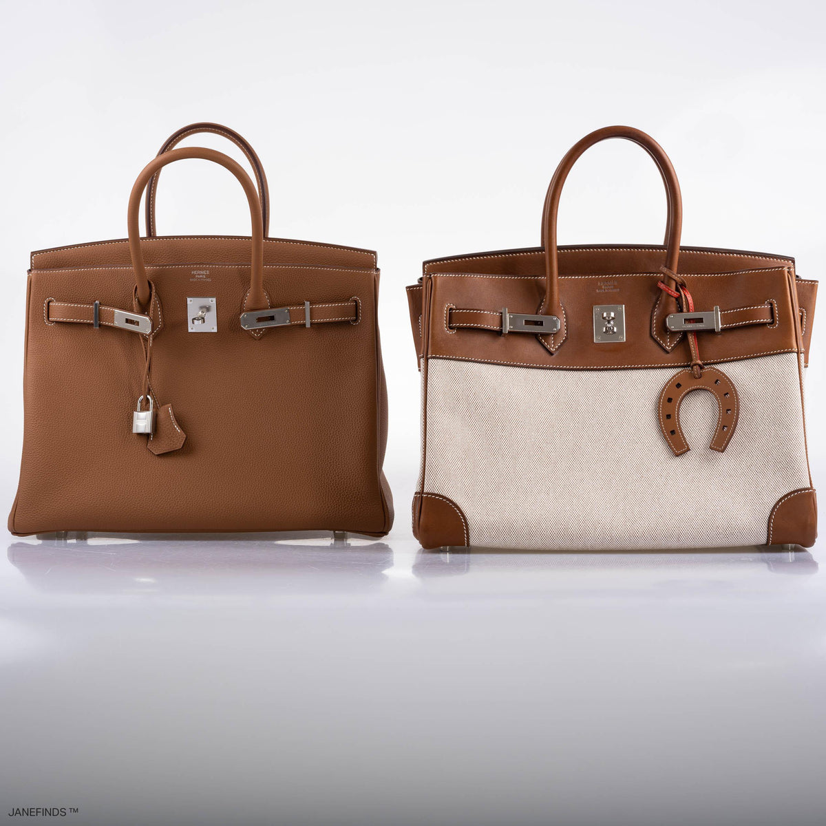 Hermès Birkin 35 Toile & Barenia with Palladium Hardware - 2009, M Square - photo 11