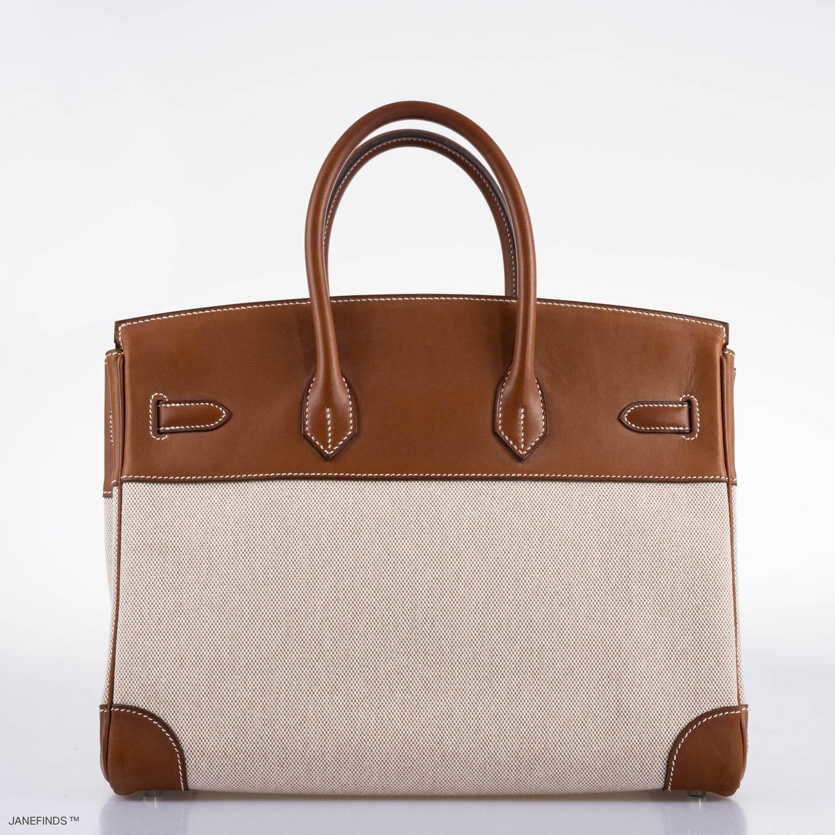 Hermès Birkin 35 Toile & Barenia with Palladium Hardware - 2009, M Square - photo 6