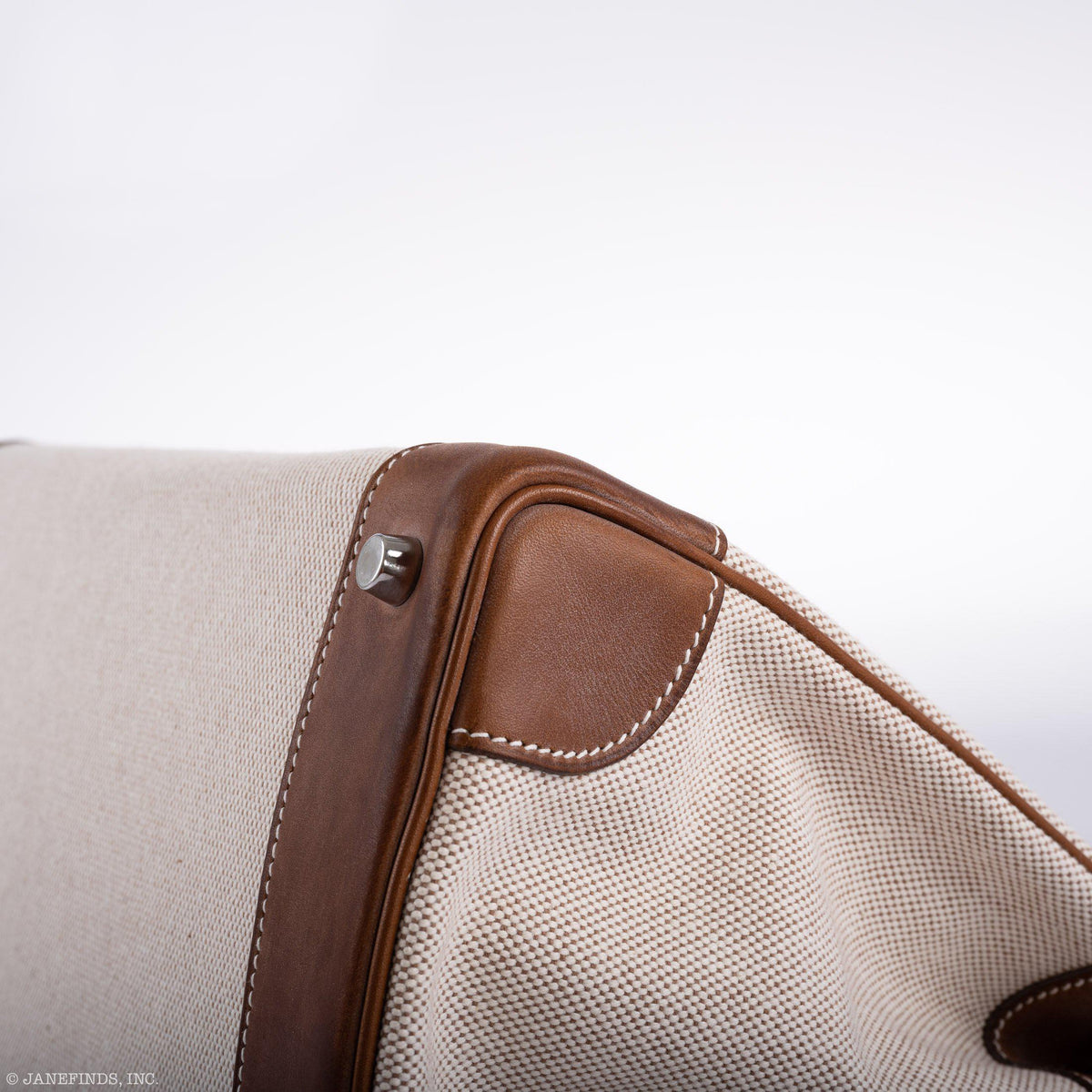 Hermès Birkin 35 Toile & Barenia with Palladium Hardware - 2009, M Square - photo 7