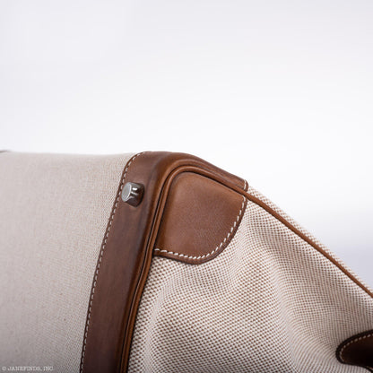 Hermès Birkin 35 Toile & Barenia with Palladium Hardware - 2009, M Square - photo 7