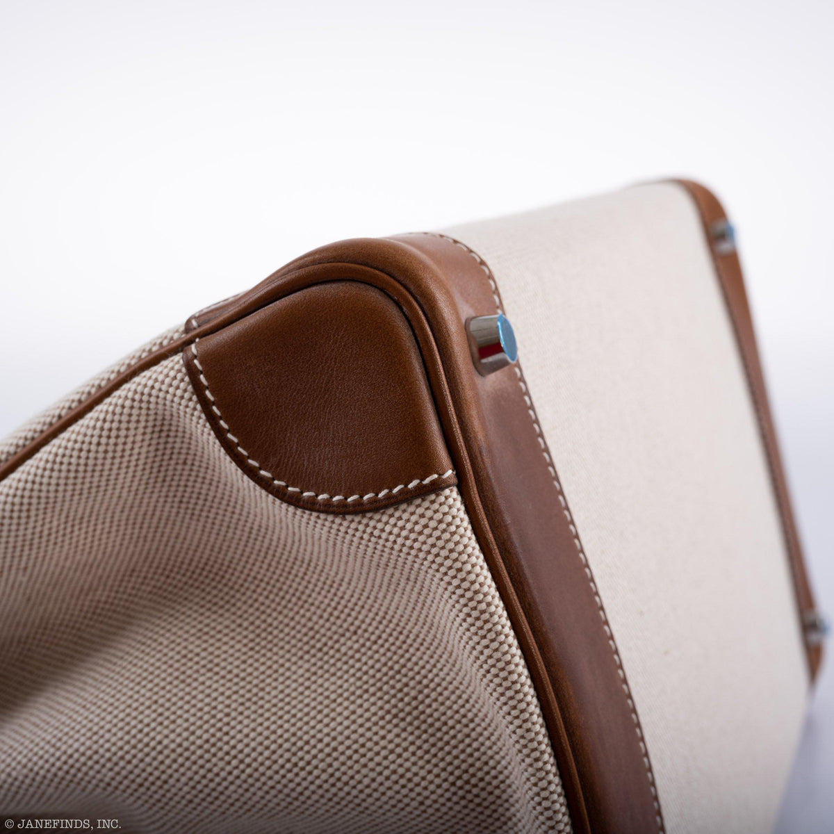 Hermès Birkin 35 Toile & Barenia with Palladium Hardware - 2009, M Square - photo 9