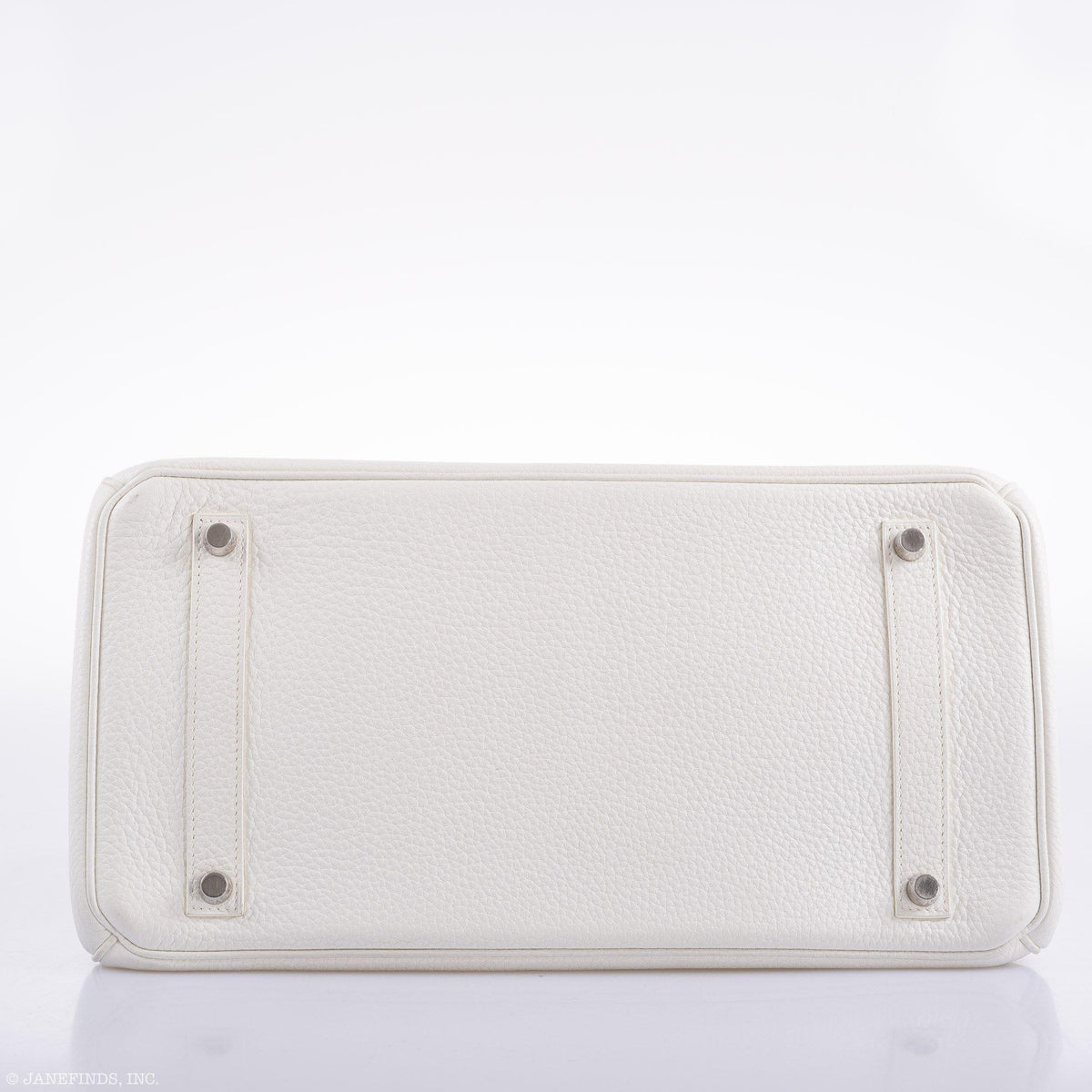 Hermes Birkin 35 White Clemence leather Palladium Hardware - N Square - image 5