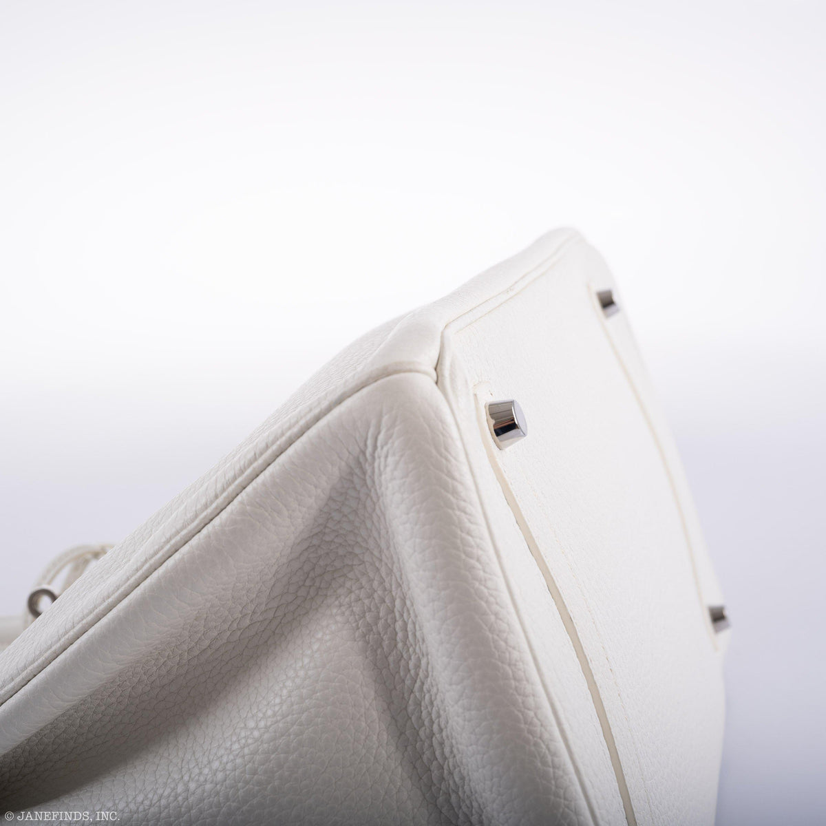 Hermes Birkin 35 White Clemence leather Palladium Hardware - N Square - image 6