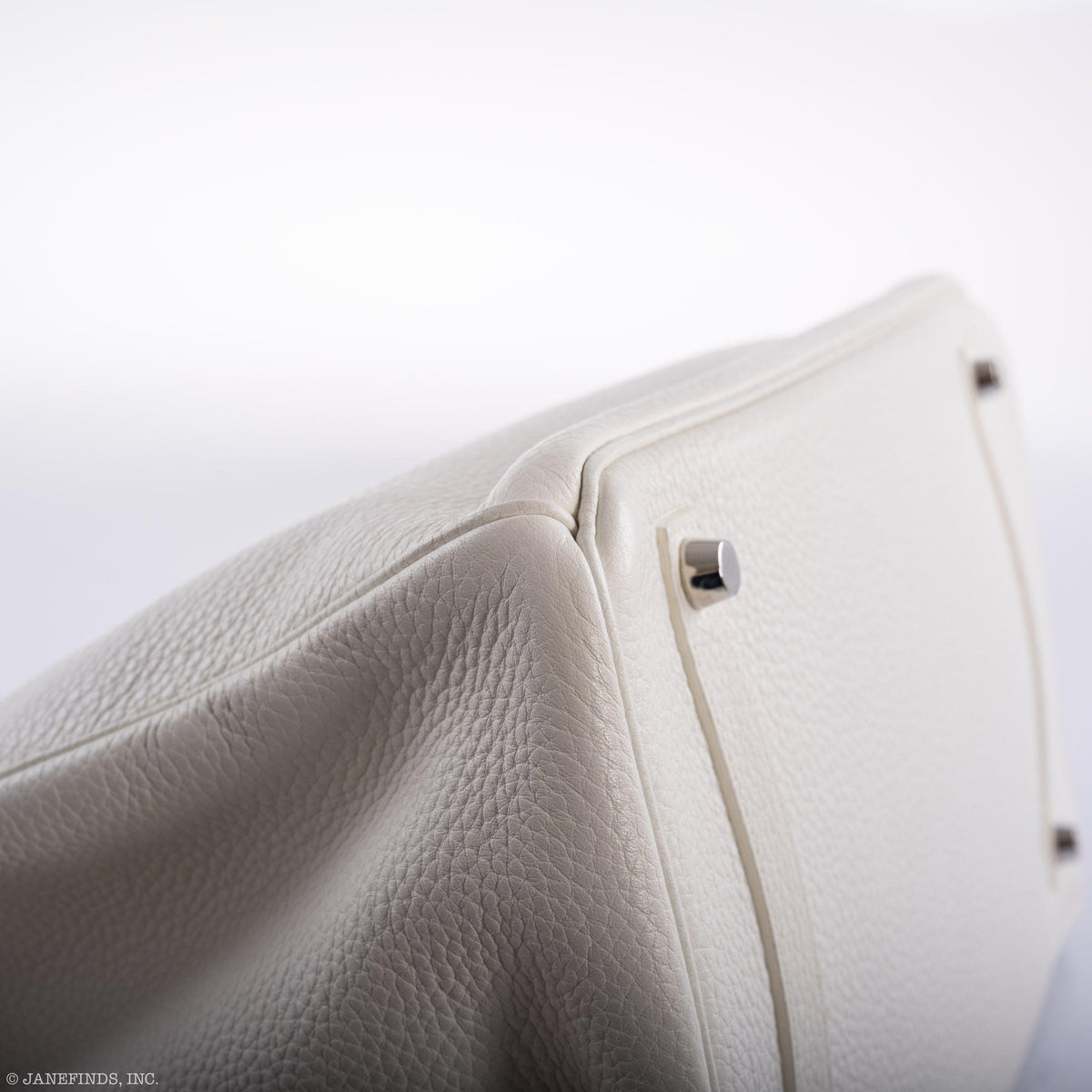 Hermes Birkin 35 White Clemence leather Palladium Hardware - N Square - image 8