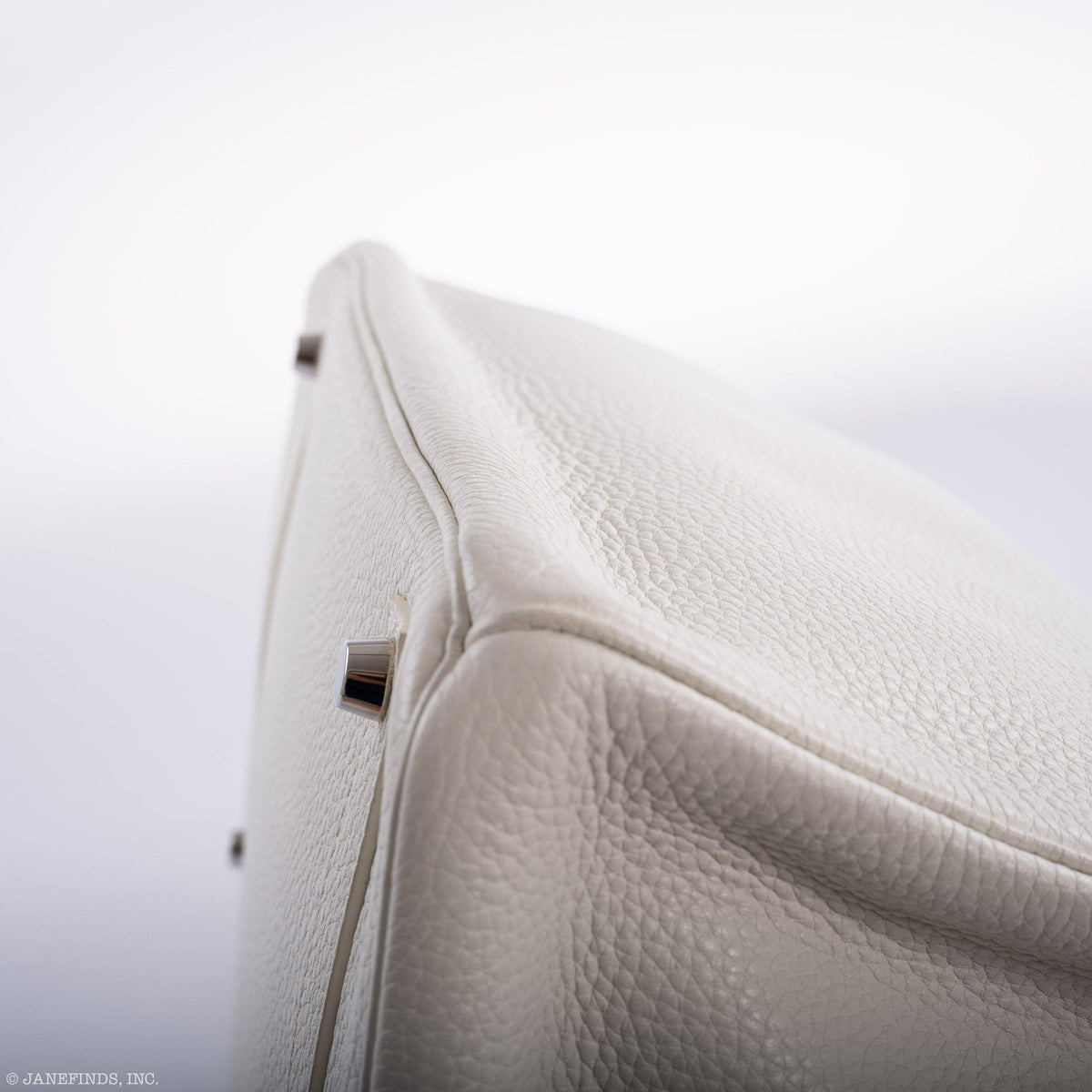 Hermes Birkin 35 White Clemence leather Palladium Hardware - N Square - image 9