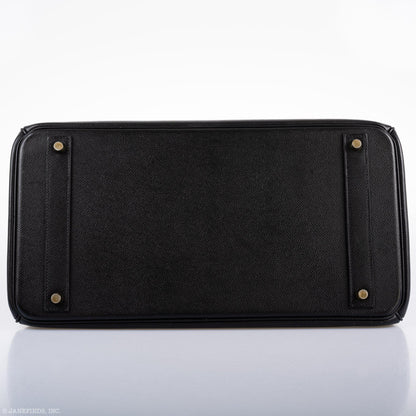 Hermès Birkin 40 Black Epsom Leather Gold Hardware - 2011, Square O - photo 10