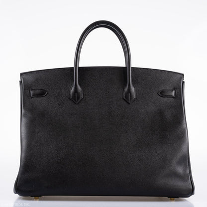 Hermès Birkin 40 Black Epsom Leather Gold Hardware - 2011, Square O - photo 11