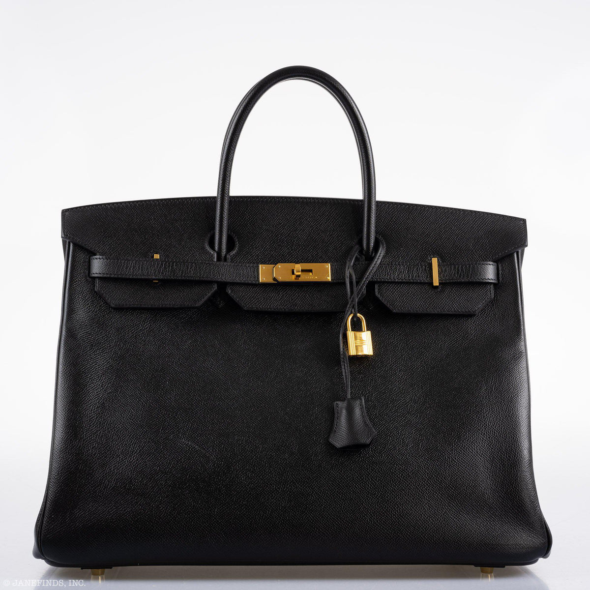 Hermès Birkin 40 Black Epsom Leather Gold Hardware - 2011, Square O - photo 14