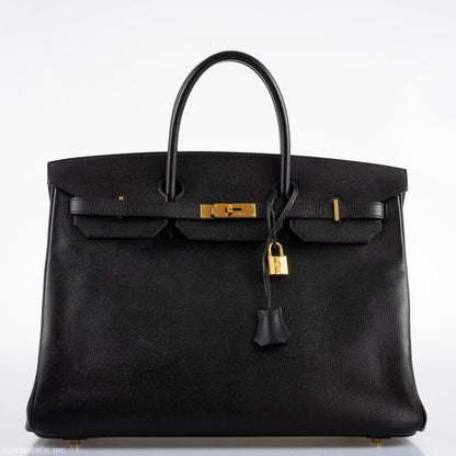 Hermès Birkin 40 Black Epsom Leather Gold Hardware - 2011, Square O - photo 14