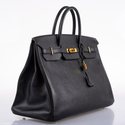 Hermès Birkin 40 Black Epsom Leather Gold Hardware - 2011, Square O - photo 3