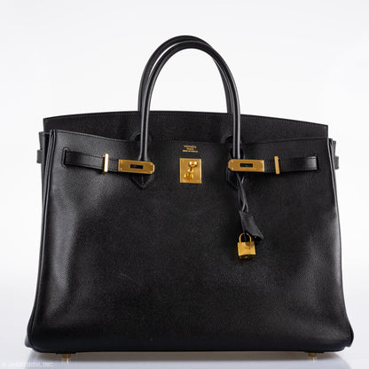 Hermès Birkin 40 Black Epsom Leather Gold Hardware - 2011, Square O - photo 5